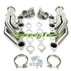 Turbo Exhaust Manifold Headers+Elbows T3 T4 to 3.0 V Band For LS1LS2LS6 4.8L5.3