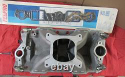 USED SMALL BLOCK CHEVY HURRICANE INTAKE #520301 WithFELPRO 1205 SOLD AS IS
