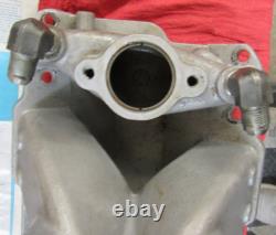 USED SMALL BLOCK CHEVY HURRICANE INTAKE #520301 WithFELPRO 1205 SOLD AS IS