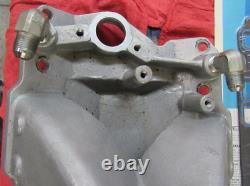 USED SMALL BLOCK CHEVY HURRICANE INTAKE #520301 WithFELPRO 1205 SOLD AS IS