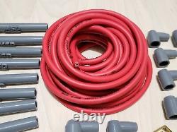 Universal MSD Super Conductor 8.5mm Red Spark Plug Wire Socket kit Multi angle