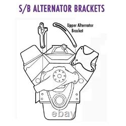 Upper Alternator Bracket, Stainless, Fits Small Block Chevy