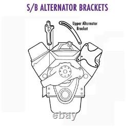 Upper Alternator Bracket, Stainless, Fits Small Block Chevy