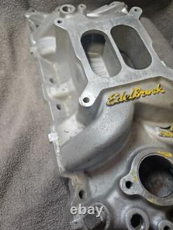 Used Edelbrock 2701 SBC Performer EPS Aluminum Intake Small Block Chevy