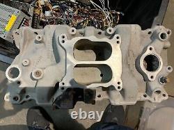 Used ZZ4 SBC Aluminum Bowtie Intake 1955-1986 Small Block Chevy part # 10185063