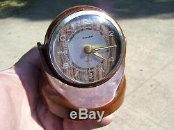 Vintage 50s auto dash clock alarm magnetic swivel gm pontiac ford chevy hot rod