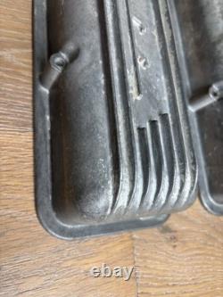Vintage Aluminum Finned Small Block Chevrolet Corvette Valve Covers #3726086