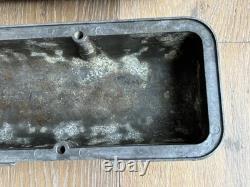 Vintage Aluminum Finned Small Block Chevrolet Corvette Valve Covers #3726086