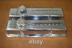 Vintage Chevrolet Script Chevy Small Block Tall or Stock Height Valve Covers