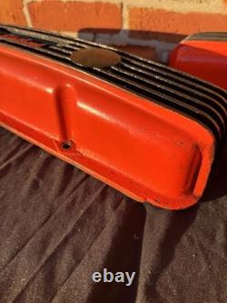 Vintage Edelbrock Aluminum Small Block Chevy Valve Covers