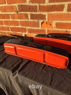 Vintage Edelbrock Aluminum Small Block Chevy Valve Covers