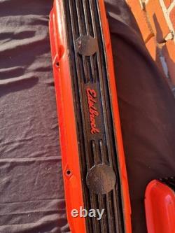 Vintage Edelbrock Aluminum Small Block Chevy Valve Covers