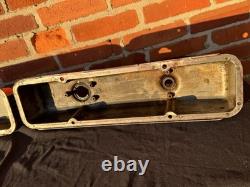 Vintage Edelbrock Aluminum Small Block Chevy Valve Covers