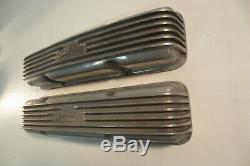 Vintage Edelbrock Small Block Chevy SBC 265 400 1959 to 1986 Finned Valve Covers