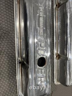 Vintage GM Small Block Chevy Performance Power Valve Covers Rare Chevrolet