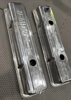 Vintage GM Small Block Chevy Performance Power Valve Covers Rare Chevrolet