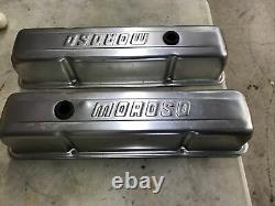 Vintage Moroso Small Block Chevy Silver Anodized Aluminum Valve Covers