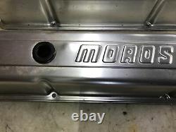 Vintage Moroso Small Block Chevy Silver Anodized Aluminum Valve Covers