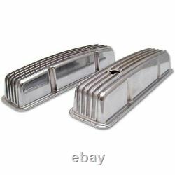 Vintage Short Finned Valve Covers with Breather Holes Small Block Chevy