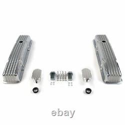 Vintage Short Finned Valve Covers with Breathers (No PCV)Small Block Chevy custom