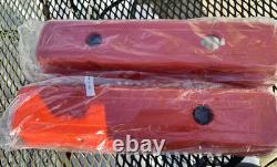 Vintage Small Block Chevy Valve Covers New Orange