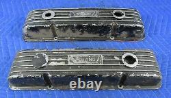 Vintage Weiand Aluminum Finned Chevrolet 327 350 Valve Covers Small Block