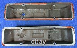 Vintage Weiand Aluminum Finned Chevrolet 327 350 Valve Covers Small Block