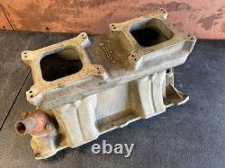 Vintage Weiand Say Why-and Small Block Chevy Tunnel Ram Intake Manifold Gasser