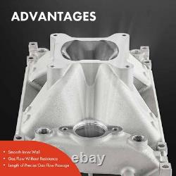 Vortec Single Plane Small Block High Rise Intake Manifold for Chevy 350 Aluminum