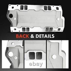 Vortec Single Plane Small Block High Rise Intake Manifold for Chevy 350 Aluminum