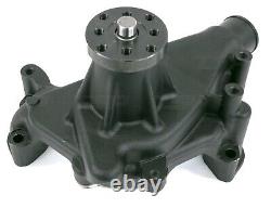 Water Pump BLACK High Flow ALUMINUM Chevy Small Block LONG 350 305 307 327 400