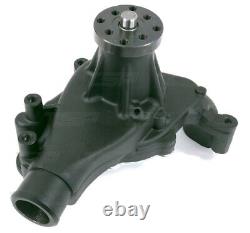 Water Pump BLACK High Flow ALUMINUM Chevy Small Block LONG 350 305 307 327 400