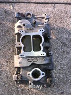 Weiand Aluminum Intake Manifold 8004 Sbc Small Block Chevy 350 Motor NICE Shape