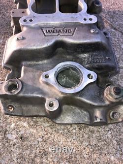 Weiand Aluminum Intake Manifold 8004 Sbc Small Block Chevy 350 Motor NICE Shape